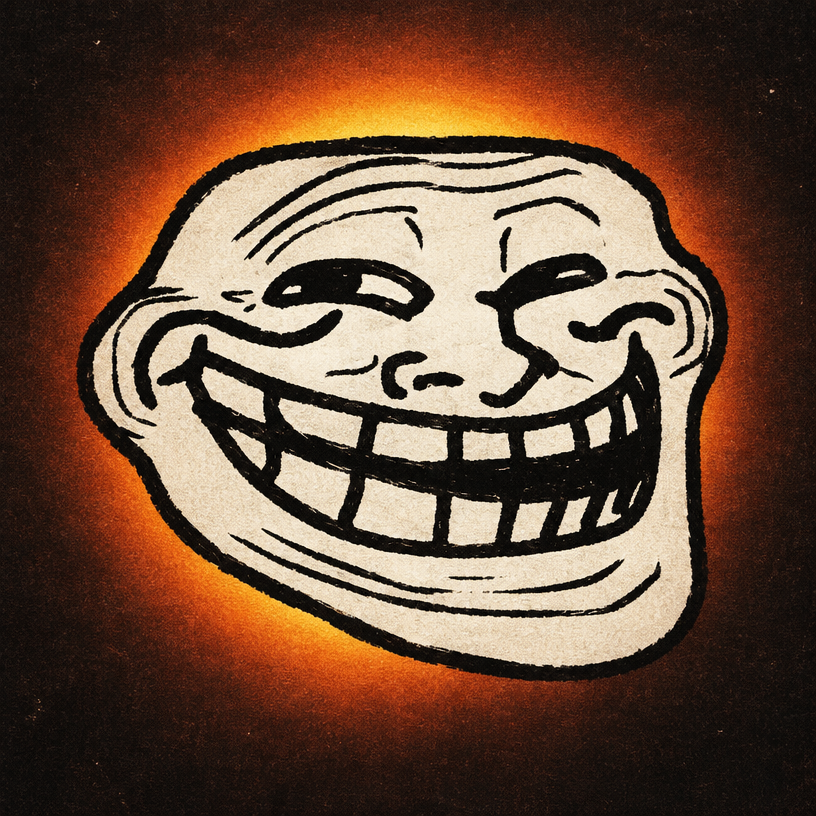 Face of the Trollface meme